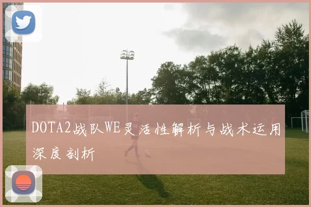 DOTA2战队WE灵活性解析与战术运用深度剖析
